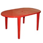 Стол пластиковый овальный (красный)